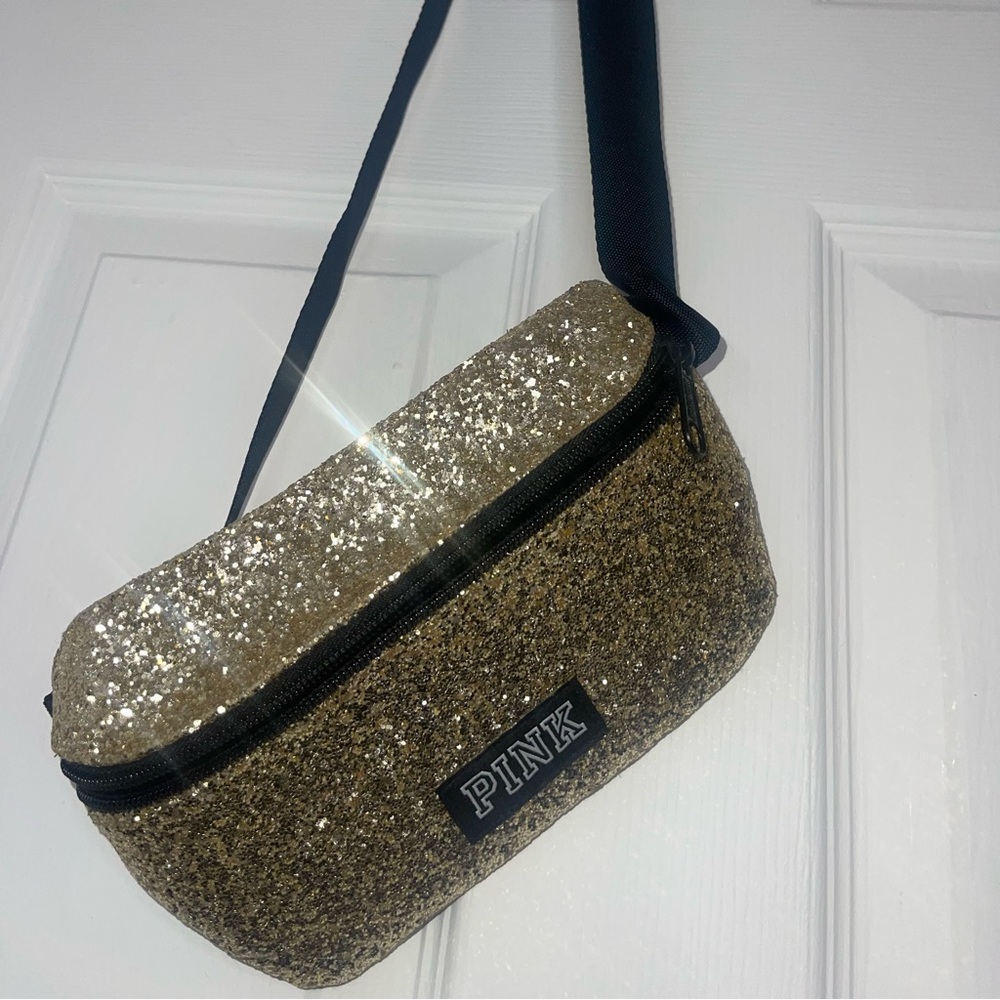 PINK Gold Glitter Fanny Pack 🪩